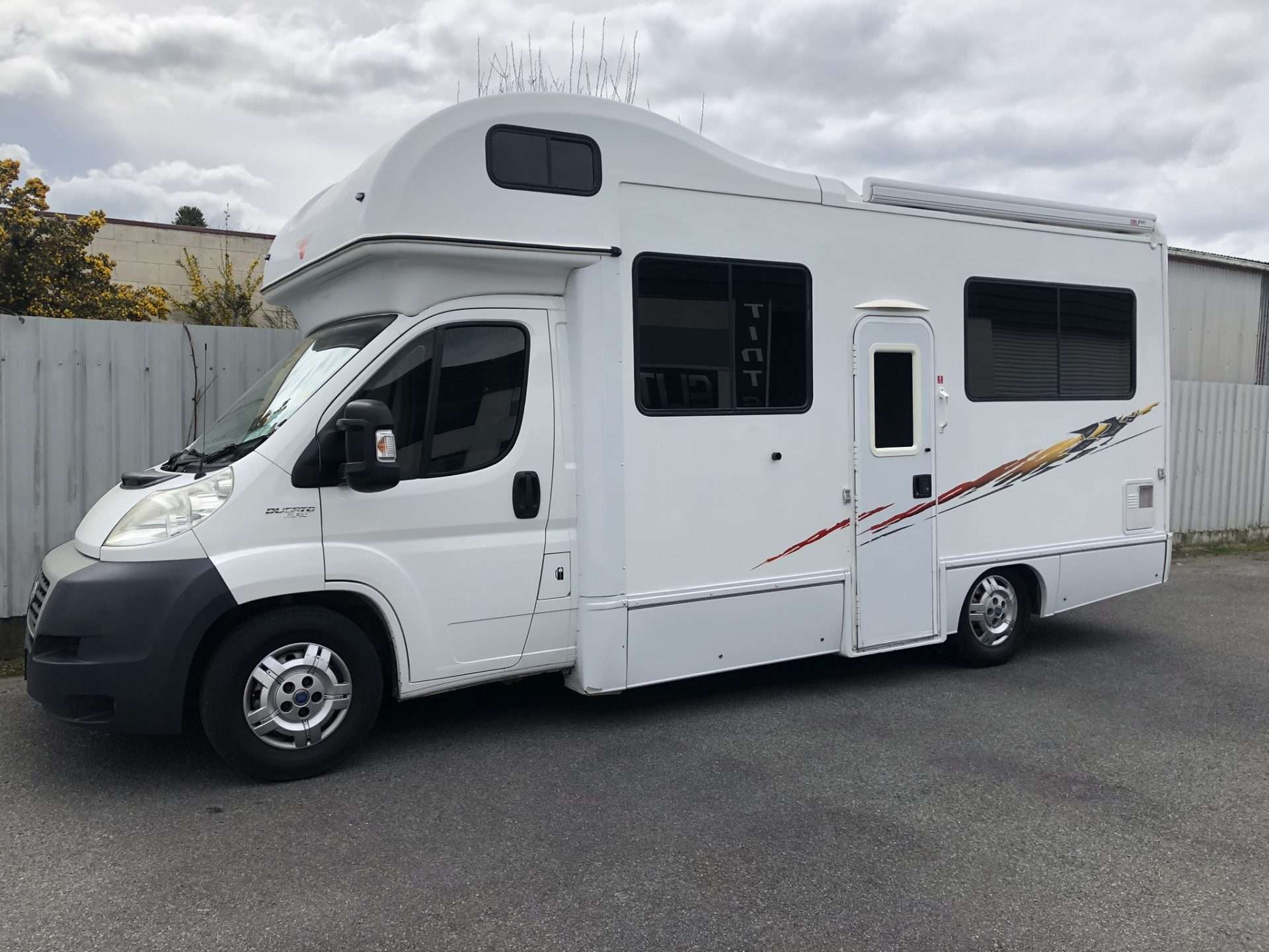 caravan with tinted windows