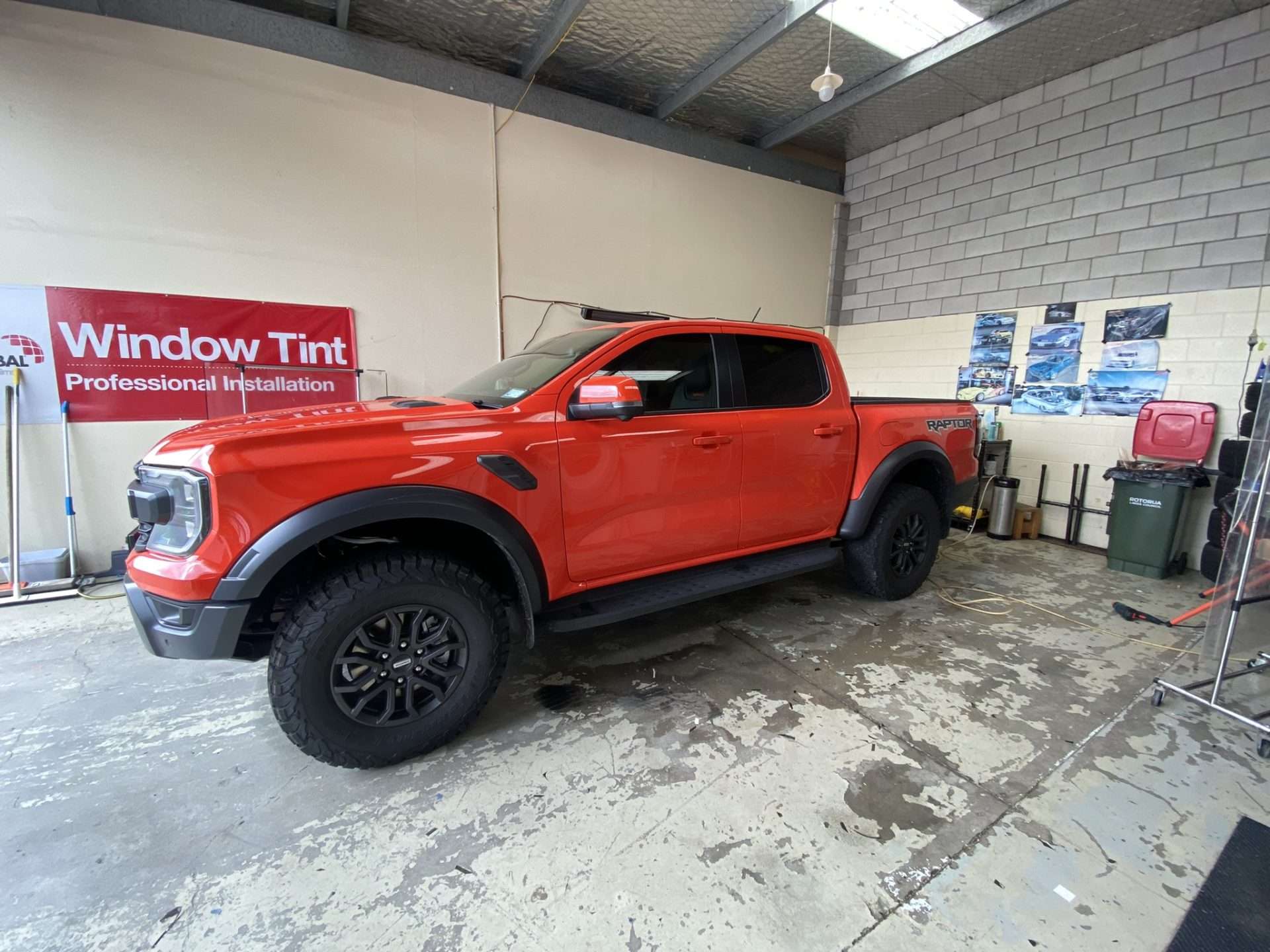 work truck with tinted windows